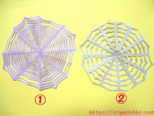 蜘蛛の巣の折り紙 切り絵で簡単でリアルなクモの巣の切り方 10月のハロウィンの保育の製作にもおすすめ おりがみっこ