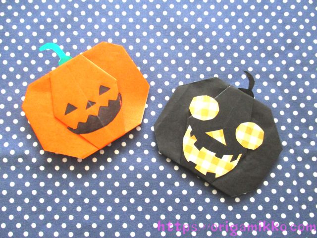 折り紙でハロウィンのかぼちゃの折り方 簡単に幼稚園や保育園の子供でも作れます おりがみっこ