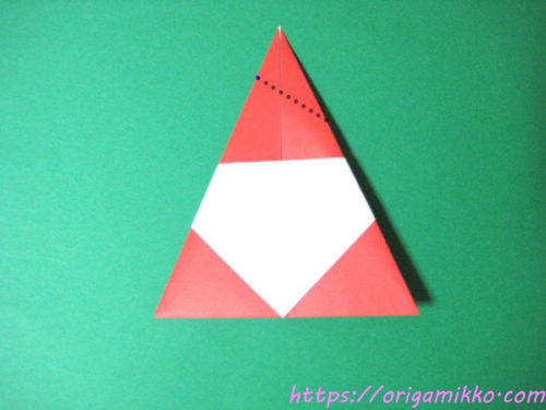 折り紙でサンタのかわいい 簡単な折り方 3歳の幼児でも作れます おりがみっこ