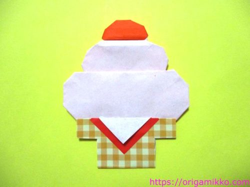 鏡餅の折り紙。簡単で保育の製作にも♪1月のお正月飾りの作り方。平面 