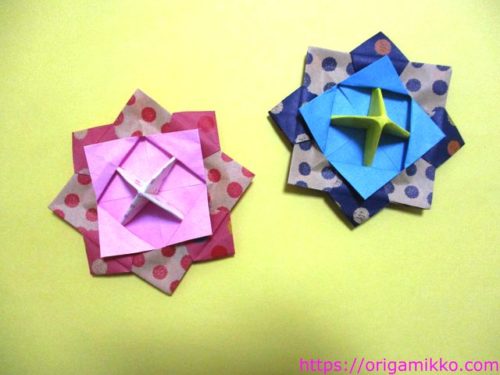 折り紙でこまの3枚使った折り方 簡単でよく回り子供も大喜び おりがみっこ