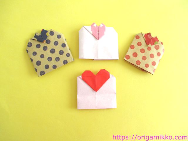 折り紙でポチ袋 ハートで簡単にかわいい折り方 お札や小銭入れにも おりがみっこ