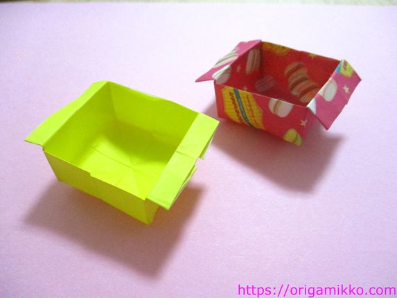 折り紙で箱の作り方 簡単にかわいい節分の豆入れが完成します