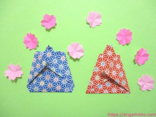 ひな祭りのお雛様の折り紙 簡単に子どもでも作れる可愛い雛人形2種類の折り方 幼稚園や保育園の２月３月の手作り製作にも最適です おりがみっこ