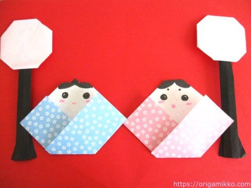 ぼんぼりの折り紙の折り方 簡単に子供でもひな祭りの飾りが作れます おりがみっこ