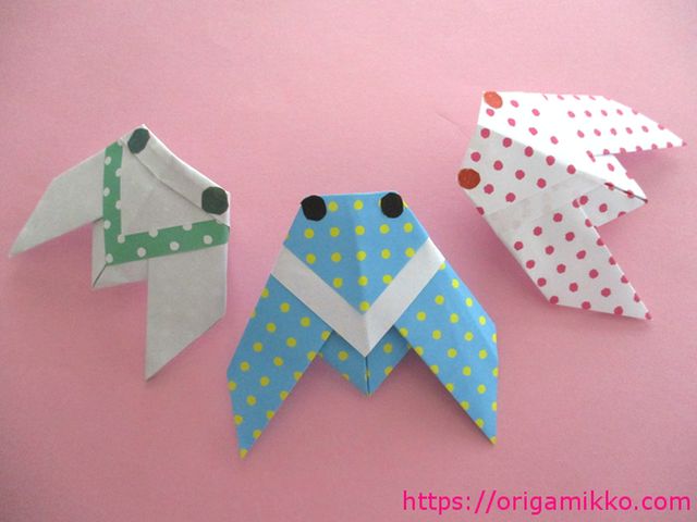 折り紙でセミの折り方 簡単に子供でも平面や立体の蝉が3種類作れます