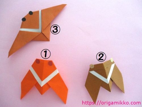 セミの折り紙の折り方 簡単に子供でも立体の蝉 夏の虫 が3種類作れます 3歳児さんや7月8月の保育の手作り製作にも最適です おりがみっこ