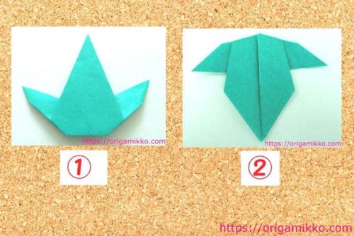 折り紙で朝顔の葉っぱの折り方 簡単に子供でも作れる作り方2種類 おりがみっこ